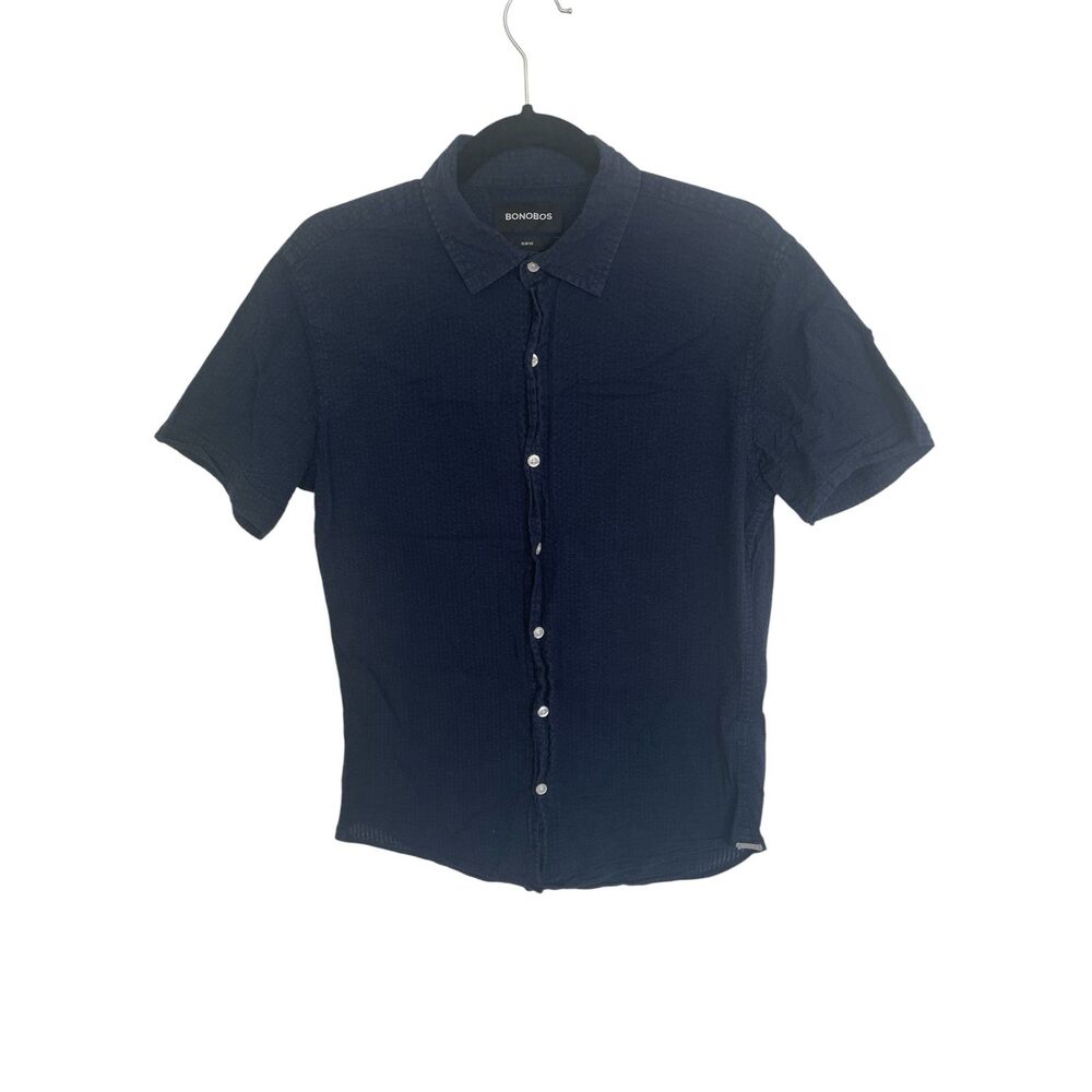 Bonobos Slim Fit Short Sleeve Button Down Sz Small Preppy Classic Minimalist
